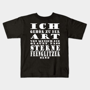 Sterne Feenglitzer Mädchen Einhorn Spruch Kids T-Shirt